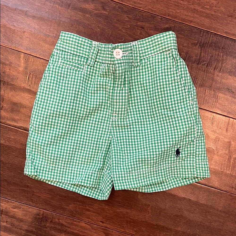 Ralph Lauren Green Gingham Shorts